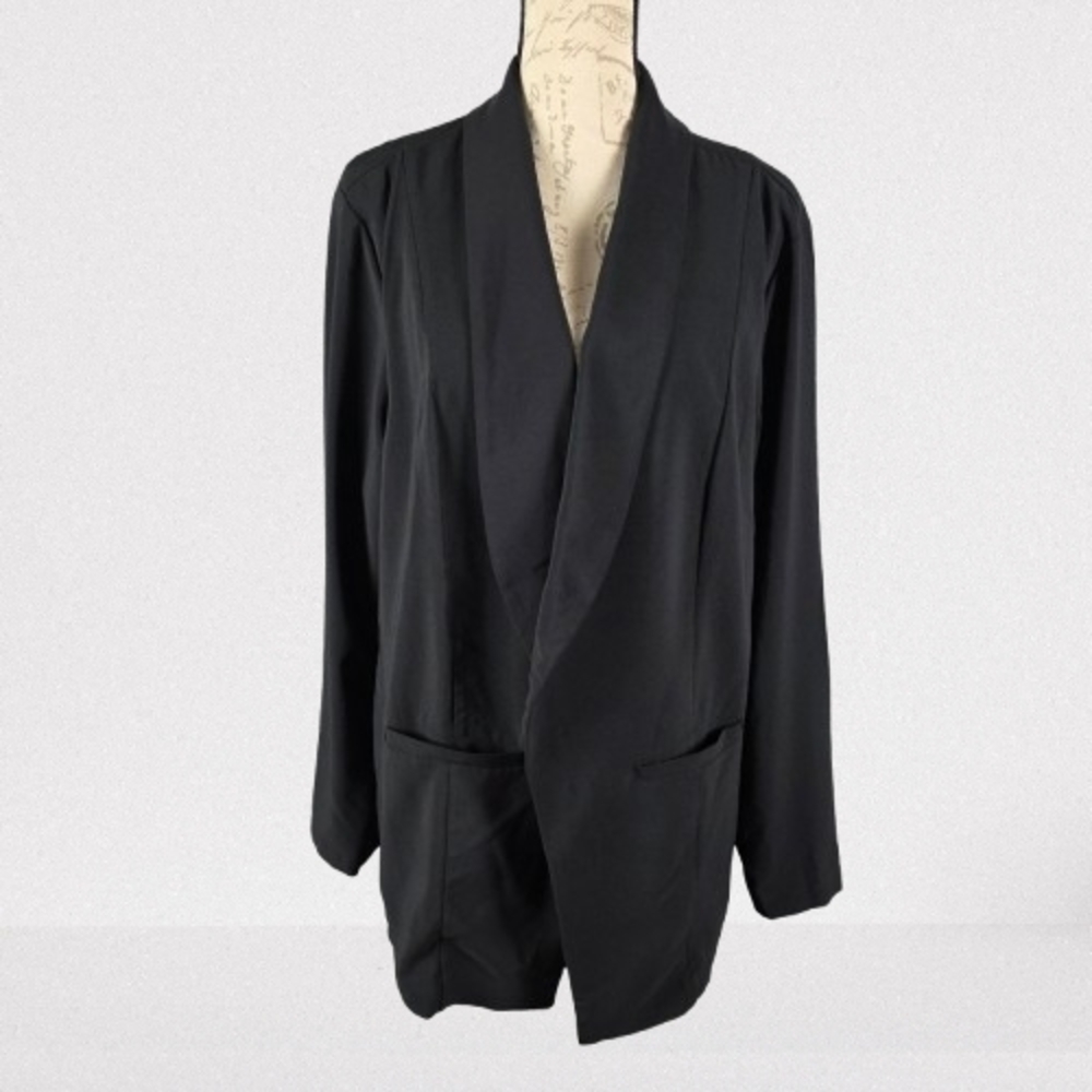 Torrid Parker Studio Crepe Blazer Jacket Black 2X